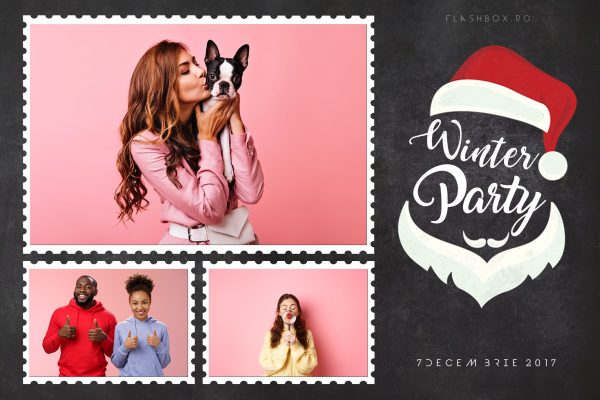 34-Template-Landscape-Cabina-Foto-10x15cm-3-cadre-background-gri-Christmas-winter-party-corporate